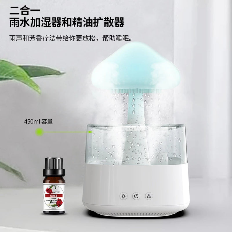 Umidificador Da Máquina De Aromaterapia Do Sono , Difusor De Cogumelos 7 Luzes Noturnas De Mudança De Cor Para Relaxamento shopee