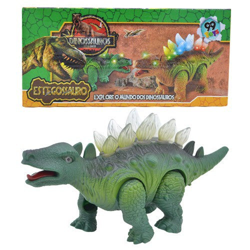 Brinquedo Dinossauro Estegossauro Anda com Luz e Som C/ Movimento - Promoção FAVariedades