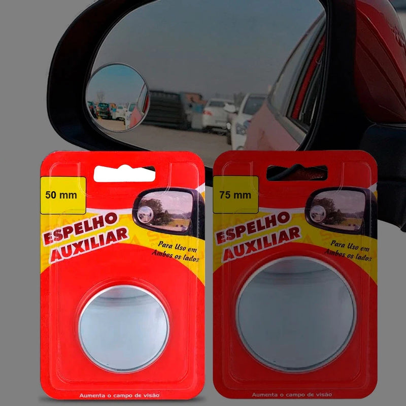 Espelho Auxiliar Convexo Retrovisor Carro Ponto Cego Universal shopee