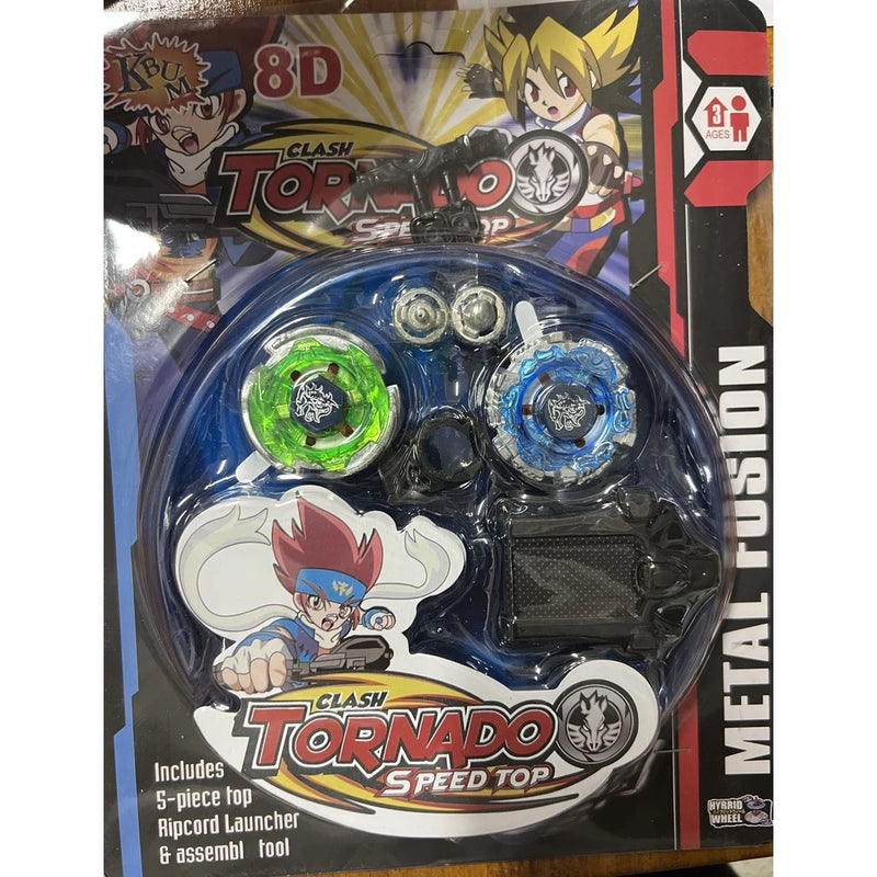 BRINQUEDO Kit 4 Beyblade Metal Fusion Led Tornado C/arena 2 Lançador shopee