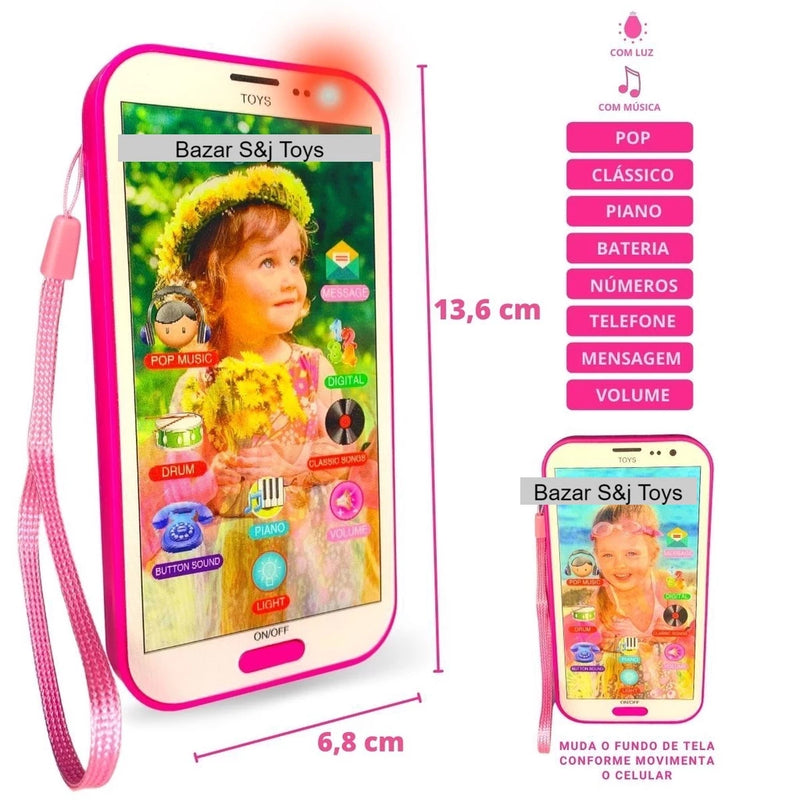 Brinquedo Infantil Celular Educativo 3D com Musicas shopee