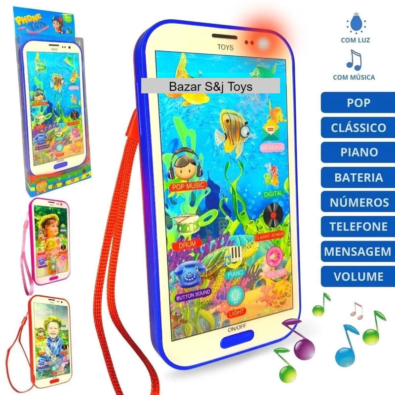 Brinquedo Infantil Celular Educativo 3D com Musicas shopee