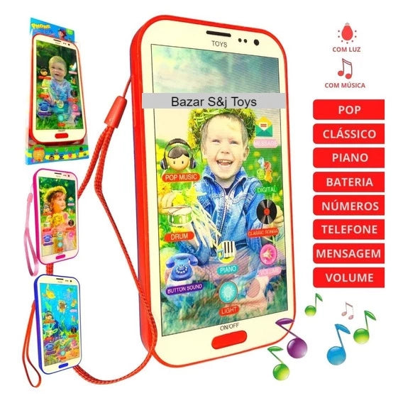 Brinquedo Infantil Celular Educativo 3D com Musicas shopee