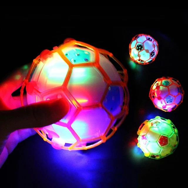 Bola maluca brinquedo pula vibra som e luz de led!!! shopee