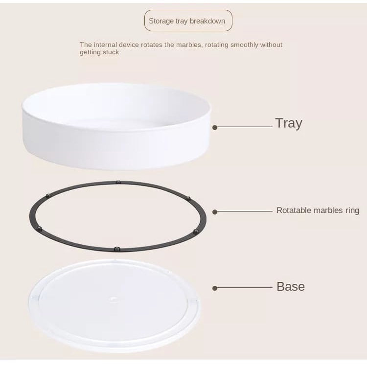 Bandeja Organizadora Giratória 360 Multiuso Temperos Cosméticos Armazenamento Multifuncional FAVariedades