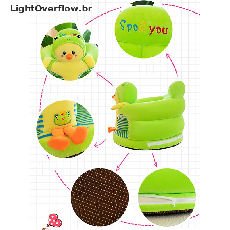 1PC Baby Learning Sitg Seat Sofá Capa De Apoio De Pelúcia De Cartoon Brinquedos [BR] FAVariedades