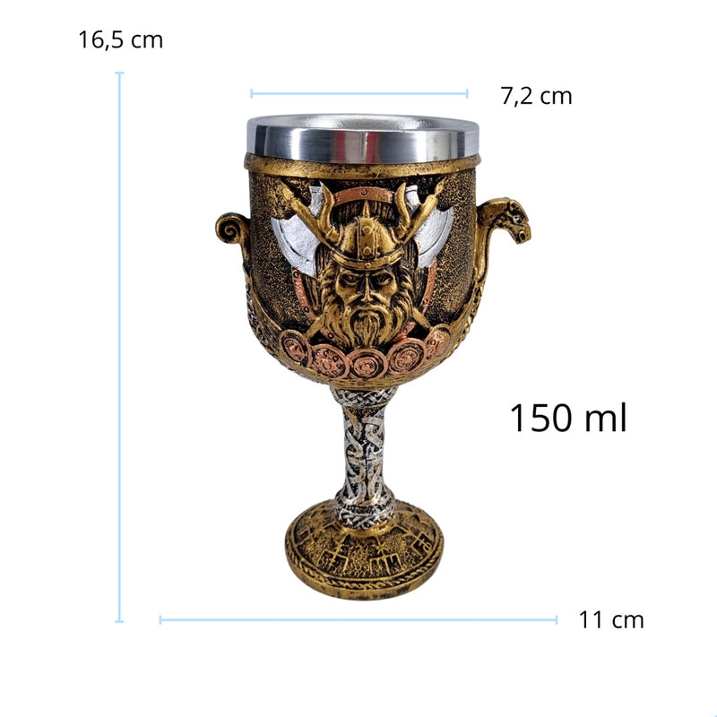 Taça Cálice Vinho Viking Bárbaro Medieval 150 ML FAVariedades