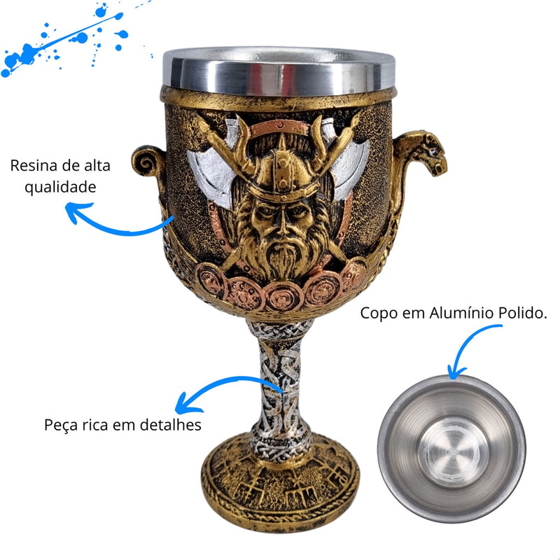 Taça Cálice Vinho Viking Bárbaro Medieval 150 ML FAVariedades