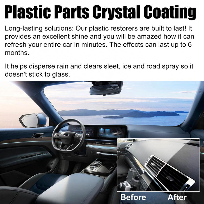 Hilimer Plástico Refurbished Plating Crystal Coating Agent Painel De Cera Auto Interior Carro Renovado FAVariedades