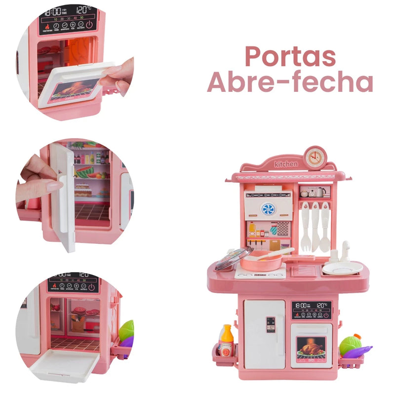 Kit Cozinha De Brinquedo Infantil Completa Solta Água E Som shopee