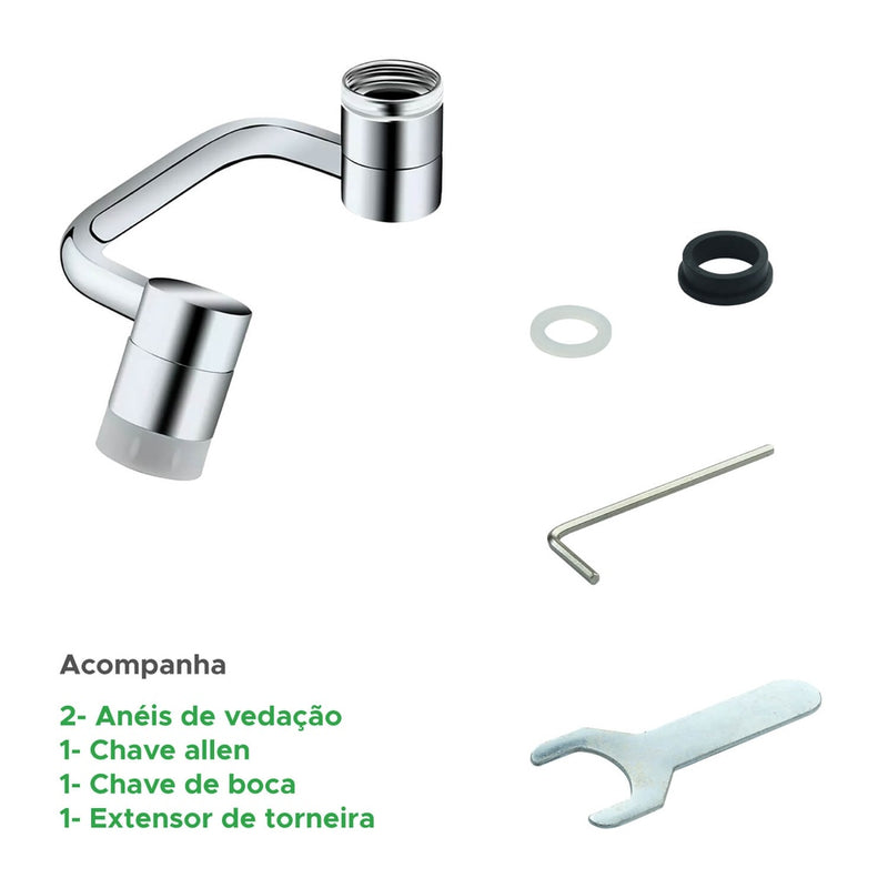 Extensor De Torneiras Universal Aerador Giratório Splash FAVariedades