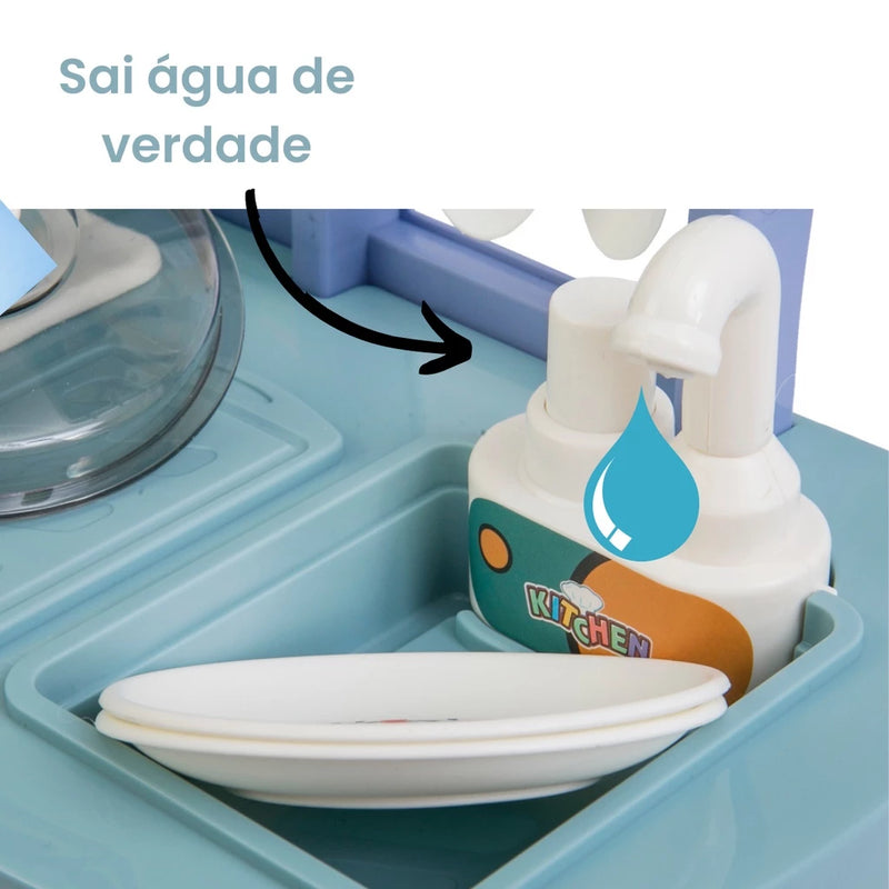 Kit Cozinha De Brinquedo Infantil Completa Solta Água E Som shopee