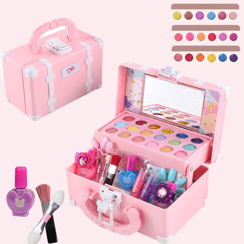 30 peças laváveis crianças maquiagem kit/meninas portátil set SPBE FAVariedades