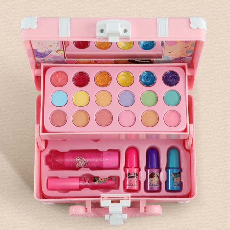 30 peças laváveis crianças maquiagem kit/meninas portátil set SPBE FAVariedades