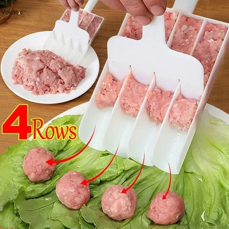 4 Linhas Bolinhos De Arroz E Carne Máquina Criativa De Bolas De Cozinha Peixe De Moldes FAVariedades