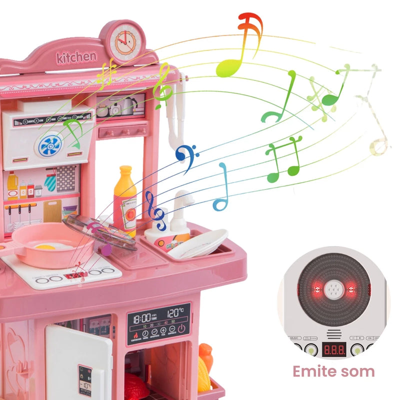 Kit Cozinha De Brinquedo Infantil Completa Solta Água E Som shopee