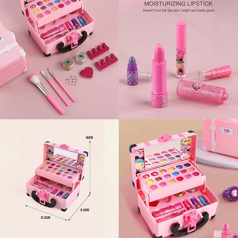 30 peças laváveis crianças maquiagem kit/meninas portátil set SPBE FAVariedades