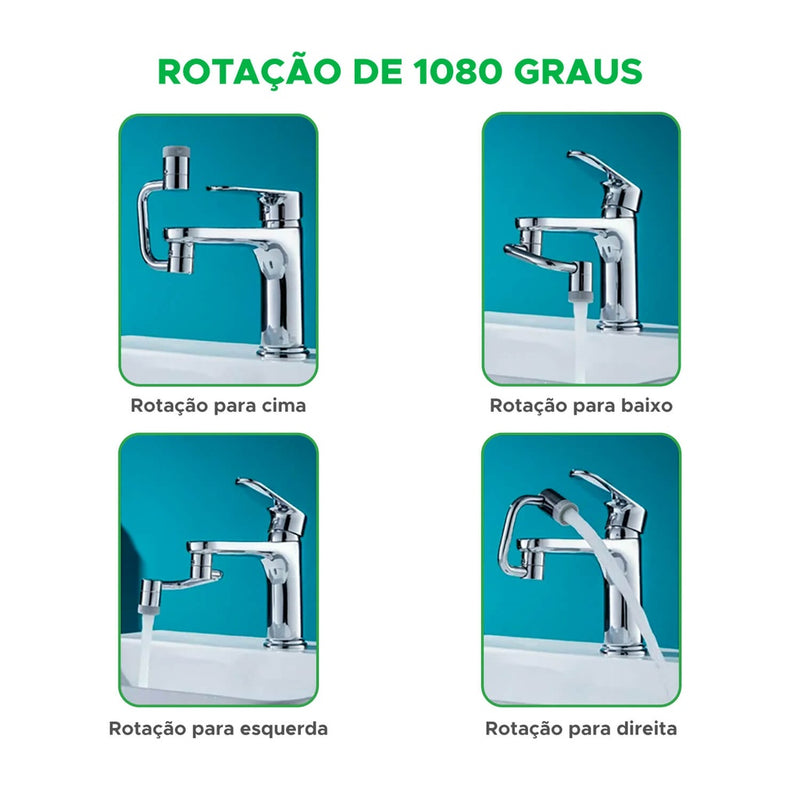 Extensor De Torneiras Universal Aerador Giratório Splash FAVariedades