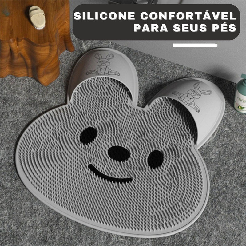 Tapete Antiderrapante de Silicone Resistente / Relaxante Para os Pés ou Costas / Formato Coelho FAVariedades