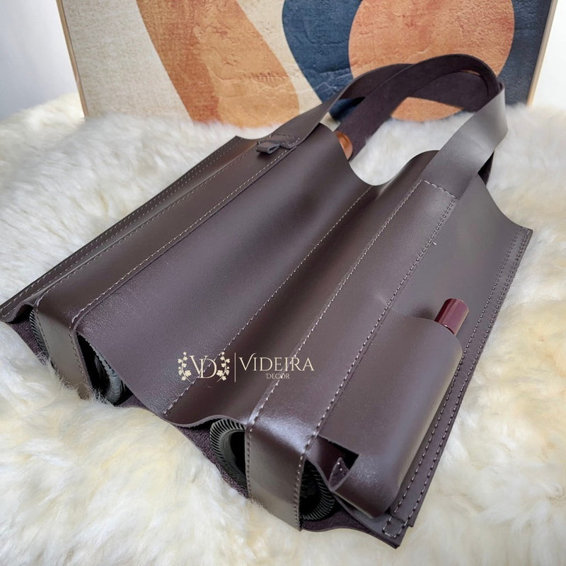 Bolsa Porta vinho wine 02 garrafas montana cor CAFÉ FAVariedades