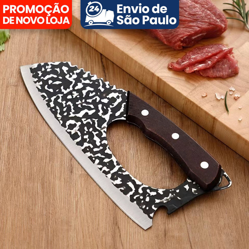 Cutelo lnox Profissional Cabo King ArtesanalChurrasco Cozinha FAVariedades