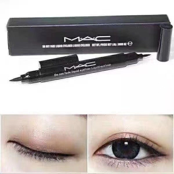 MAC Delineador de duas cabeças/à prova d'água não é fácil de desaparecer/eyeliner líquido FAVariedades