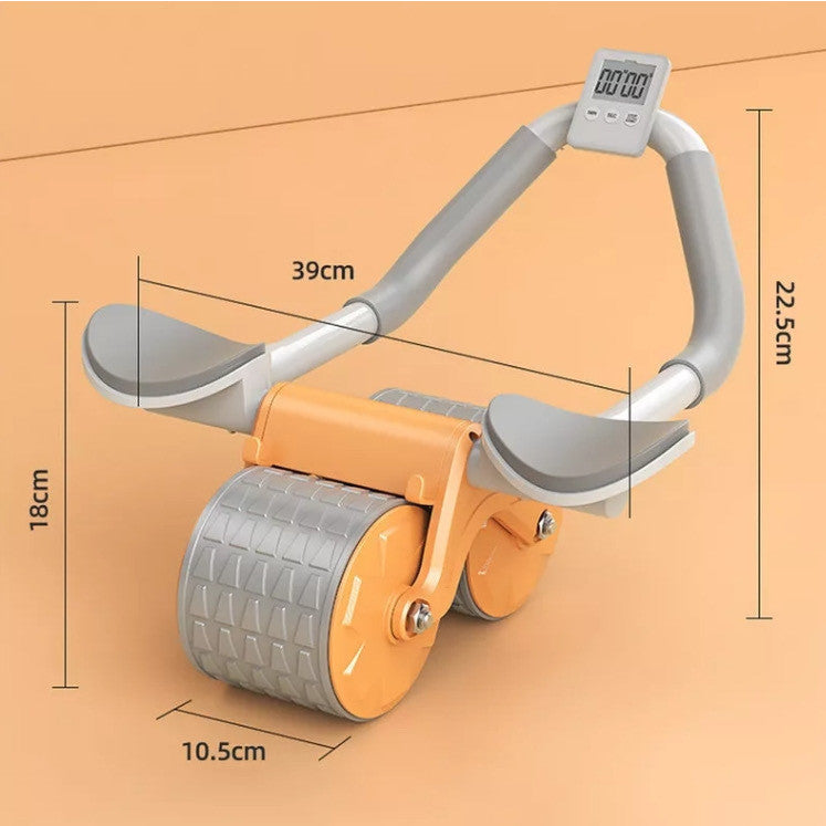 Rolo abdominal com joelheira, rebote automático e temporizador FAVariedades