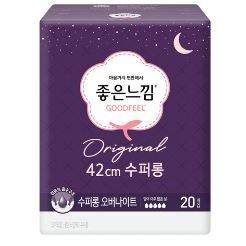 20p x 1 Pack Good Feeling Super Long Overnight Período De Noite Guardanapo Sanitário menstrual FAVariedades