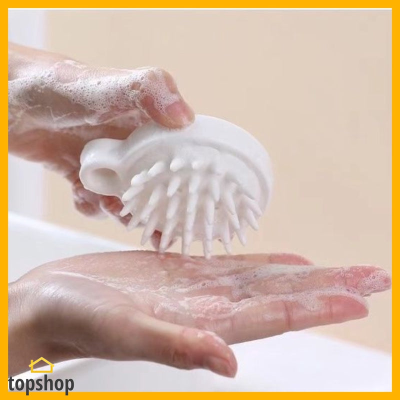 Escova De Shampoo Massajador De Silicone Japonês Para Couro De Pente Limpo FAVariedades