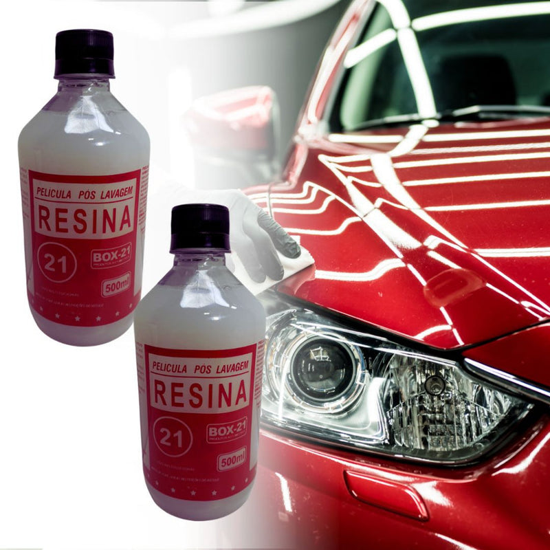 Kit 2 Resina Auto Brilho Pintura Carro Efeito Teflon 500ml My Store