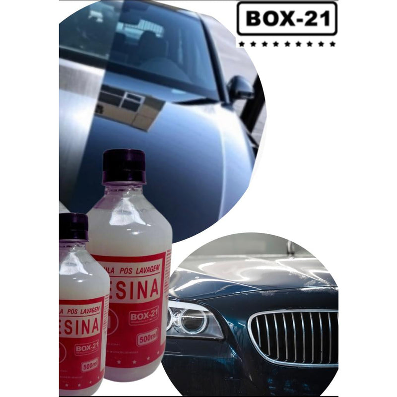 Kit 2 Resina Auto Brilho Pintura Carro Efeito Teflon 500ml My Store