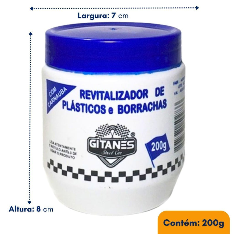 Revitalizador de Plástico Parachoque Carro Moto Automotivo Borracha 200G My Store