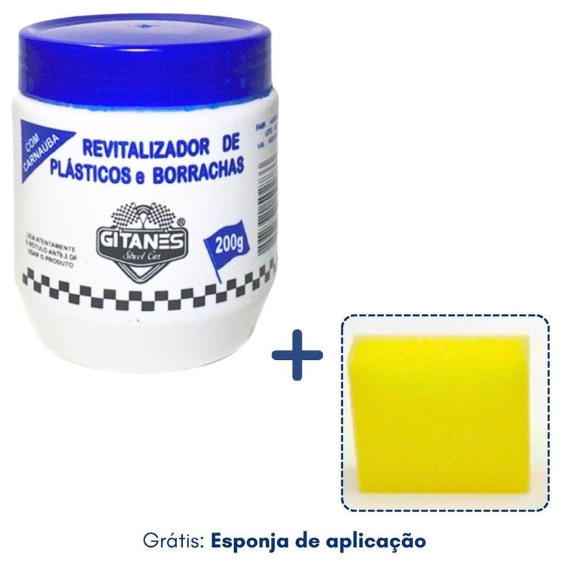 Revitalizador de Plástico Parachoque Carro Moto Automotivo Borracha 200G My Store