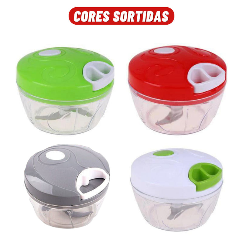 Mini Processador Manual de Alimentos Triturador 3 Lâminas 500ml Grande 200ml My Store