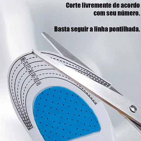 Palmilha Ortopédica de Silicone para Fascite Plantar e Esporão de Calcâneo - Foot Care Produtos vencedores