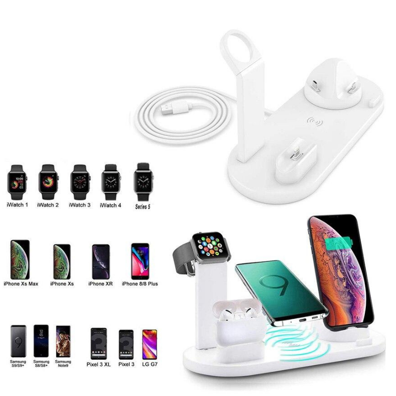 Carregador por Indução 4 em 1 para Android, Iphone, Aplewatch e Airpods Produtos vencedores