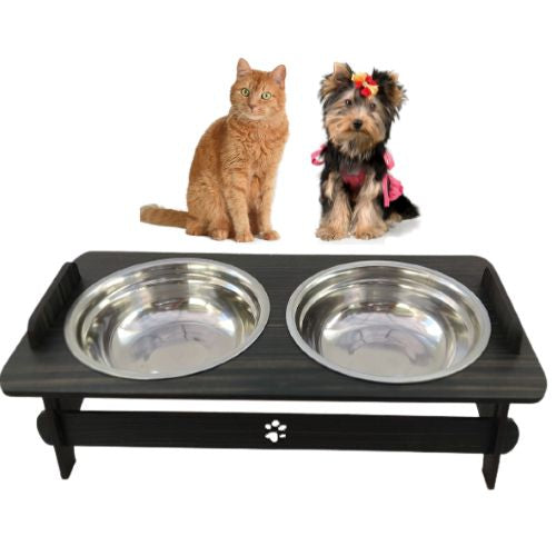 Comedouro Pet Elevado Suspenso Para Cão e Gato com 2 tigelas em Inox My Store